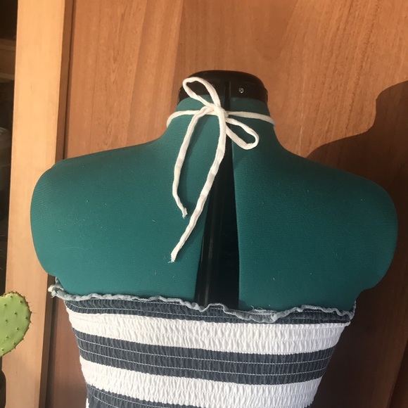 Large Exist Navy and White striped Dress - Picture 5 of 7